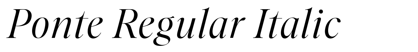 Ponte Regular Italic